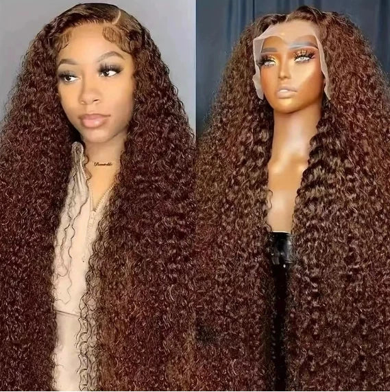 Wholesale Before Lace 13*4 Wig Brown Long Hair Small Curls Fashion Women in Africa and America